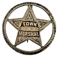 Antique Town Marshal Badge