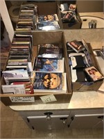 CD Lot  plus  2 VHS & a couple DVDs & bx of casset