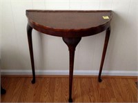 Mahogany Queen Anne style half round table