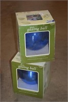 Two Glass Gazing Balls w/ Boxes