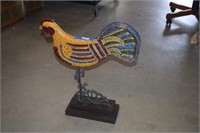Tall Hand Painted Decorative Chicken