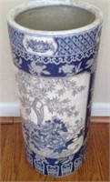 Porcelain type umbrella stand, made in Japan,