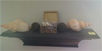 Wall shelf and shells 27 in. x 7 in.