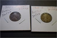 1910s and 1914s Wheat Pennies - Better Dates