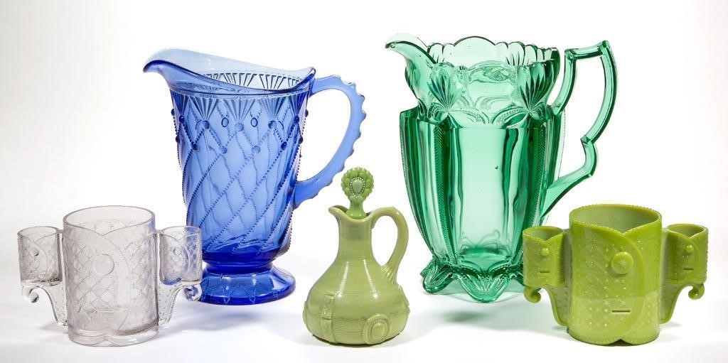 From a large collection of  Greentown glass