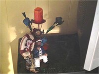 Lamp, bowl, metal fish candle holder, sailor,