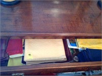 Contents of chest drawers: place mats,