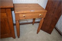Solid Pine Lamp Table w/ Drawer