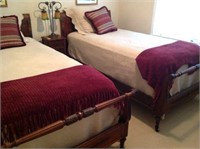 French style twin beds, x2