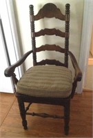 Woven seat armchair with down cushion x4