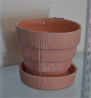 Vtg Pink McCoy Planter, Made in the USA