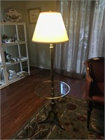 Floor lamp with table