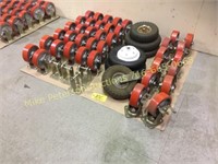 Mixed lot of casters and tires