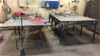 Two welding workstation tables