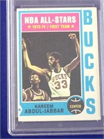 1975 Topps Kareem Abul-Jabbar Basketball Card