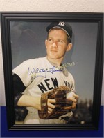 Whitey Ford Autographed Picture Framed 8 x 10