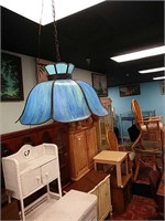 Beautiful tiffany lamp blue stained glass