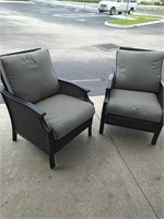 Choice of two Hampton bay wicker pation chairs