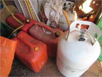 Contents of Shed-Gas Cans-Tarps