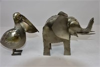 Two Mexican Steel Animal Figures