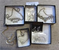 Rhinestone Necklaces, earrings