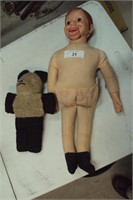 horseman ventrolquist doll, vintage teddy bear