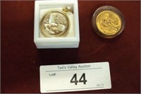 2 gr. Fine silver pendant , token pisces
