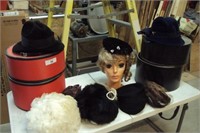 Vintage Ladies Hats:7 Total ( 1 is a feathered