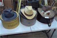 3 Mens Hats: Mallory Fedora, 2 Suede 1 W/