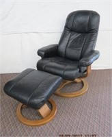 La-Z-Boy leather swivel chair recliner