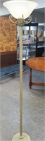 FLOOR LAMP W FROSTED GLASS SHADE