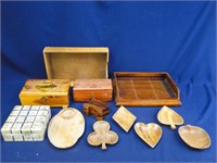 Wood Letter Trays, Boxes, Serving Pieces