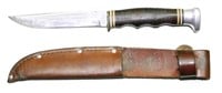 KA-BAR 4" fixed blade knife with 3.75" leather and