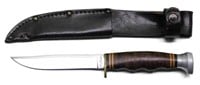 KA-BAR 4" fixed blade knife with 3.75" leather and