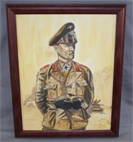 Oil & Acrylic on canvas of Rommel the Desert Fox,