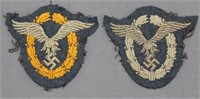 Luftwaffe pilot and pilot observer cloth badges