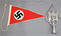Nazi pole top with small pennant