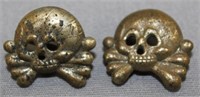 (2) Panzer skulls Totenkopf for collar tabs