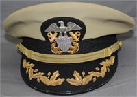 Post WW2 Naval hat to Pilot Capt. Robert Rodgers