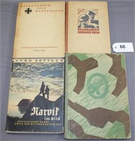 WWII German books on Battles Crete,Narvick, Krim &