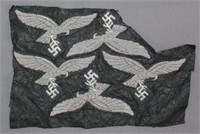 Luftwaffe Officer uncut sheet of bullion breast