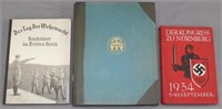 lot of 3 Nuremberg Rally books, 1934, 1936, 1937