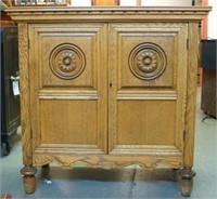 Antique Oak 2 door cabinet