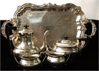 A fine five piece antique Service for tea
