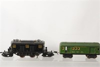 Pre-War Cast Iron American Flyer Locomotive w/ car