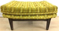 Striped Upholstered Ottoman