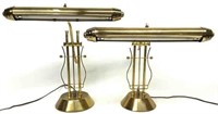 (2) Brass Desk Lamps