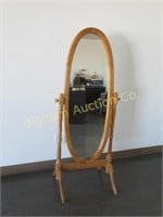 Oak Cheval Floor Mirror