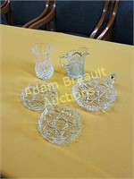 5 pieces vintage crystal glass