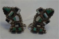 Native American Sterling Rainbow Man Earrings